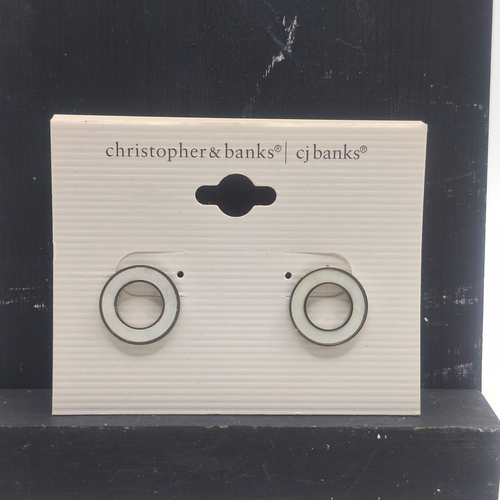 Christopher & Banks Silver Circle Earrings